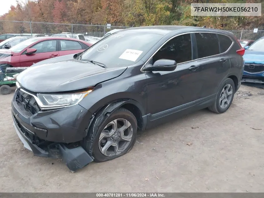 2019 Honda Cr-V Ex VIN: 7FARW2H50KE056210 Lot: 40781281