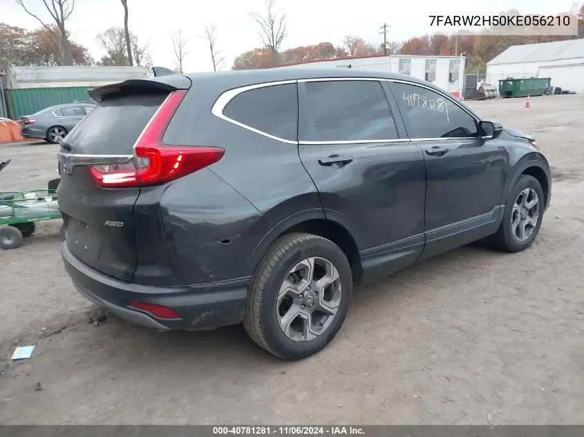 2019 Honda Cr-V Ex VIN: 7FARW2H50KE056210 Lot: 40781281