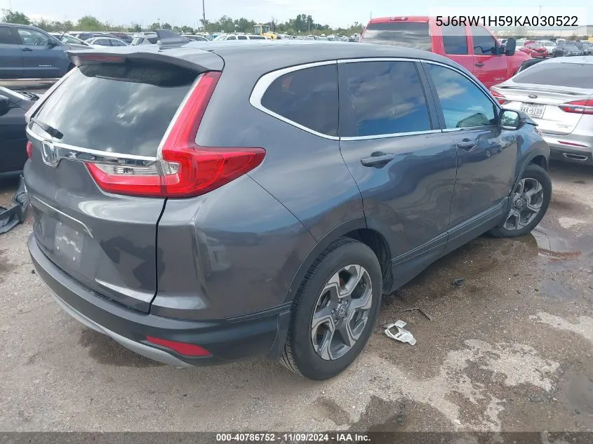 2019 Honda Cr-V Ex VIN: 5J6RW1H59KA030522 Lot: 40786752