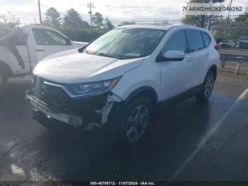 2019 Honda Cr-V Ex VIN: 7FARW2H52KE046262 Lot: 40789712