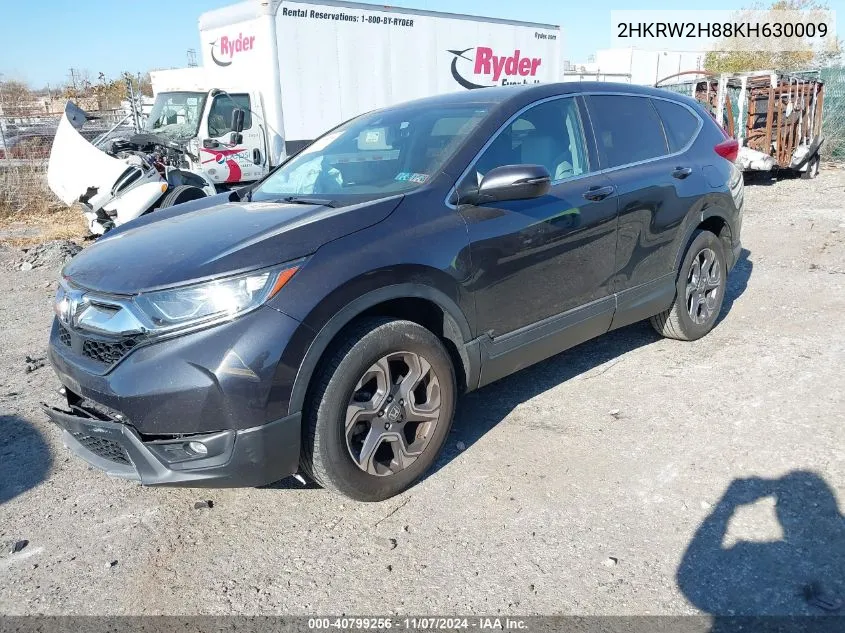 2019 Honda Cr-V Ex-L VIN: 2HKRW2H88KH630009 Lot: 40799256