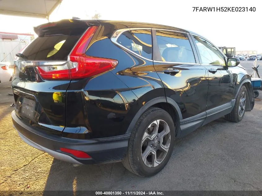 2019 Honda Cr-V Ex VIN: 7FARW1H52KE023140 Lot: 40801350