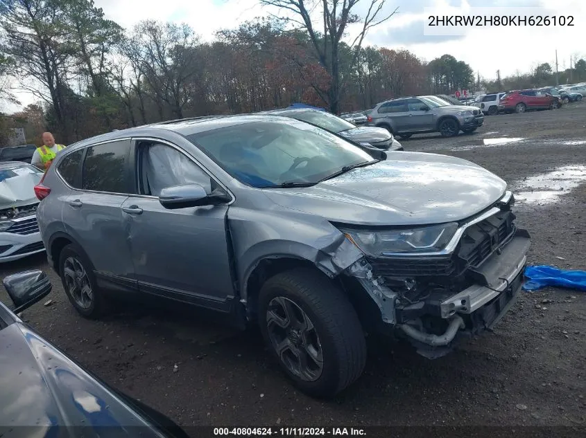 2019 Honda Cr-V Exl VIN: 2HKRW2H80KH626102 Lot: 40804624