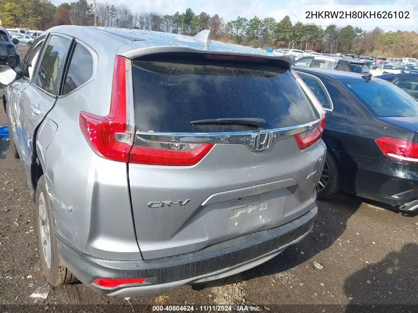 2019 Honda Cr-V Exl VIN: 2HKRW2H80KH626102 Lot: 40804624