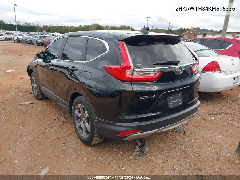 2019 Honda Cr-V Ex-L VIN: 2HKRW1H84KH515336 Lot: 40806347