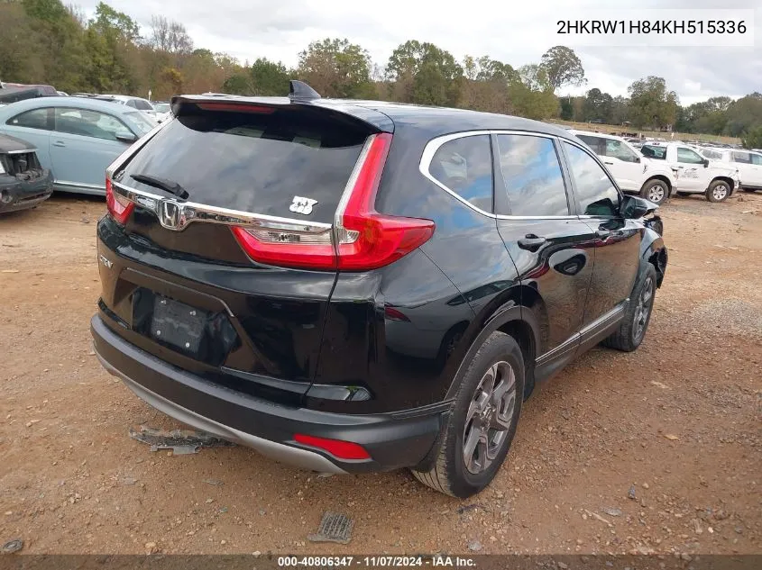 2019 Honda Cr-V Ex-L VIN: 2HKRW1H84KH515336 Lot: 40806347