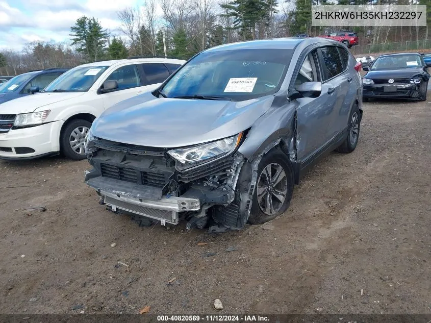 2019 Honda Cr-V Lx VIN: 2HKRW6H35KH232297 Lot: 40820569