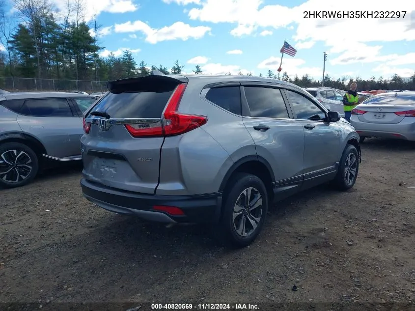 2019 Honda Cr-V Lx VIN: 2HKRW6H35KH232297 Lot: 40820569