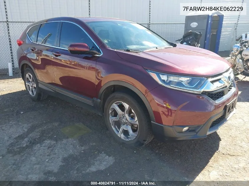 2019 Honda Cr-V Ex-L VIN: 7FARW2H84KE062229 Lot: 40824791