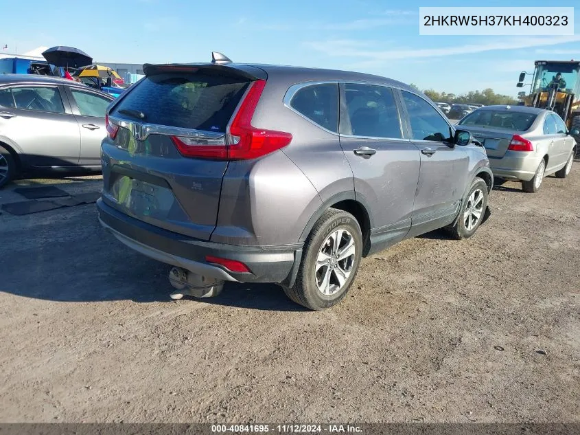 2HKRW5H37KH400323 2019 Honda Cr-V Lx