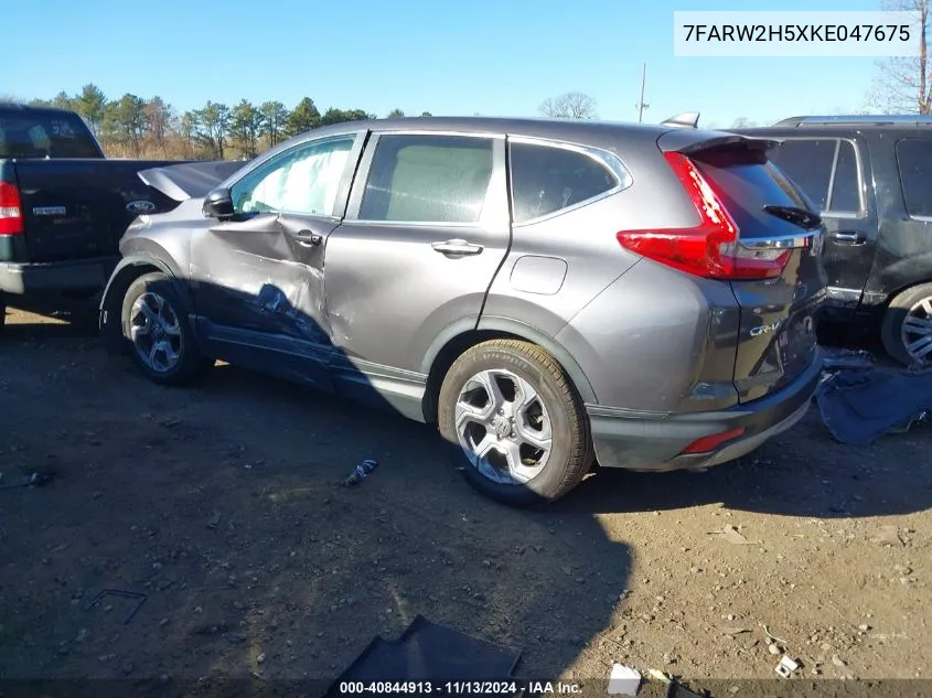 2019 Honda Cr-V Ex VIN: 7FARW2H5XKE047675 Lot: 40844913