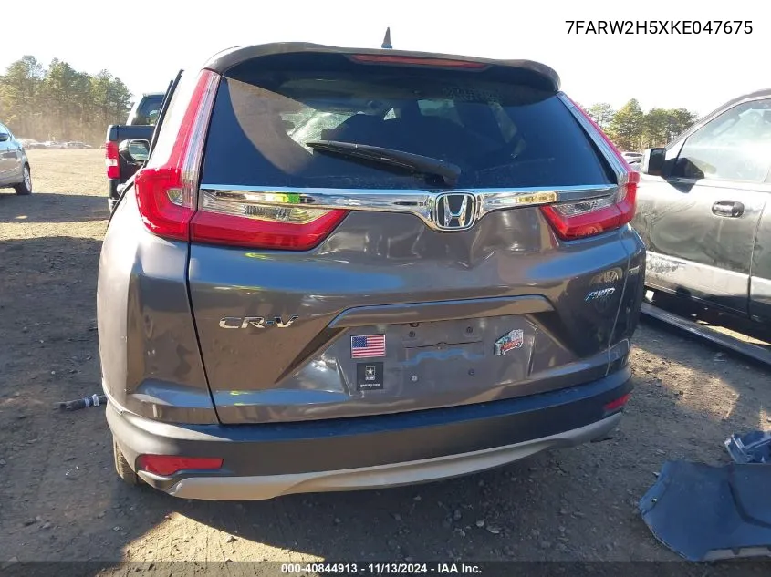 2019 Honda Cr-V Ex VIN: 7FARW2H5XKE047675 Lot: 40844913