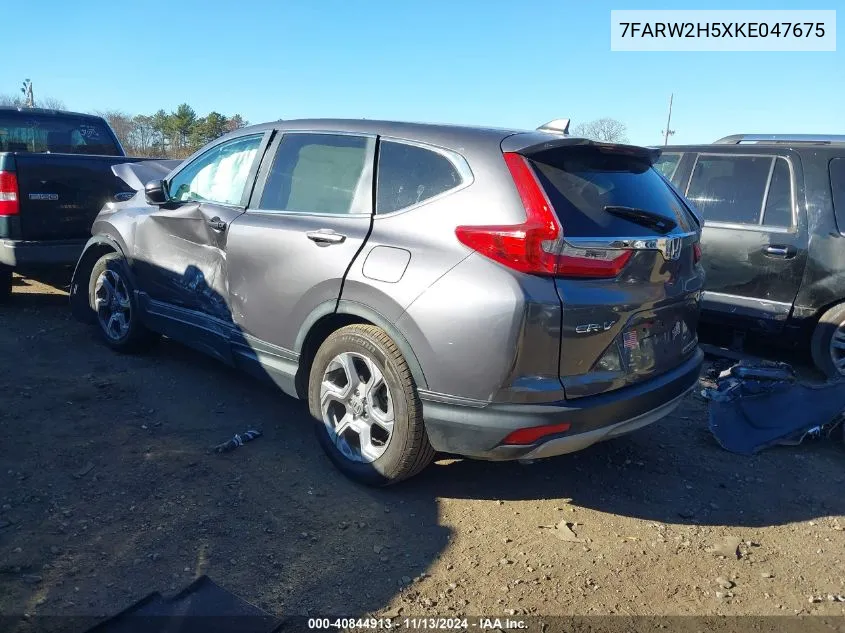 2019 Honda Cr-V Ex VIN: 7FARW2H5XKE047675 Lot: 40844913