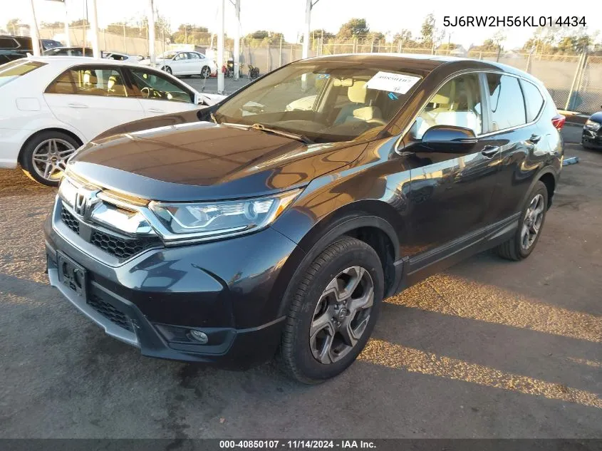 2019 Honda Cr-V Ex VIN: 5J6RW2H56KL014434 Lot: 40850107