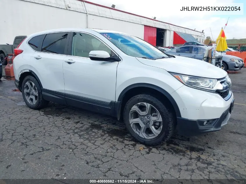 2019 Honda Cr-V Ex VIN: JHLRW2H51KX022054 Lot: 40850582