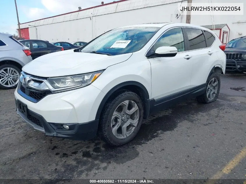 2019 Honda Cr-V Ex VIN: JHLRW2H51KX022054 Lot: 40850582