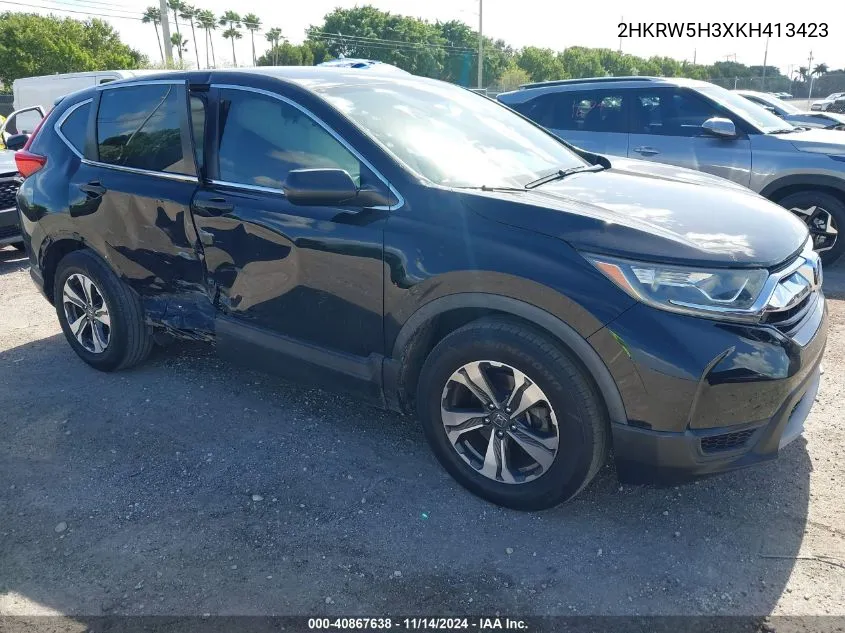 2019 Honda Cr-V Lx VIN: 2HKRW5H3XKH413423 Lot: 40867638