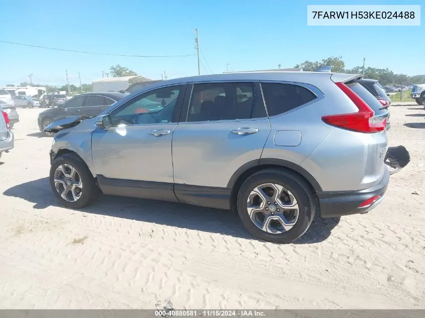 2019 Honda Cr-V Ex VIN: 7FARW1H53KE024488 Lot: 40880581