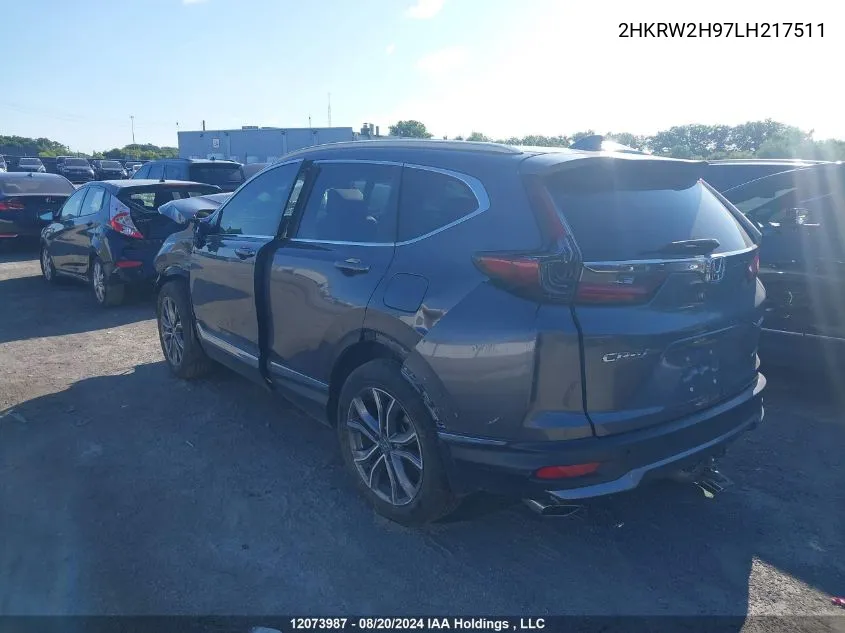 2020 Honda Cr-V Touring VIN: 2HKRW2H97LH217511 Lot: 12073987