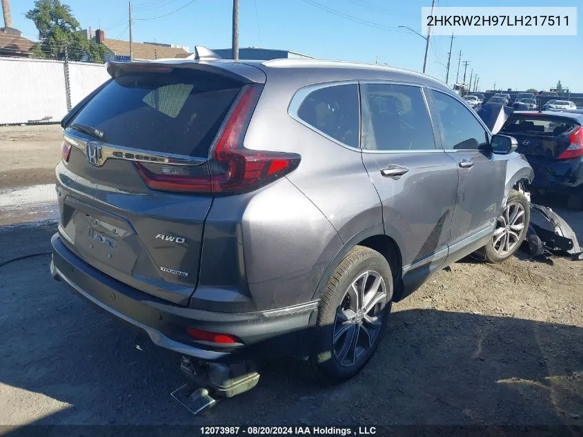 2020 Honda Cr-V Touring VIN: 2HKRW2H97LH217511 Lot: 12073987