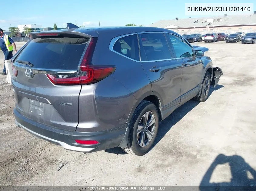 2020 Honda Cr-V Lx VIN: 2HKRW2H23LH201440 Lot: 12091730