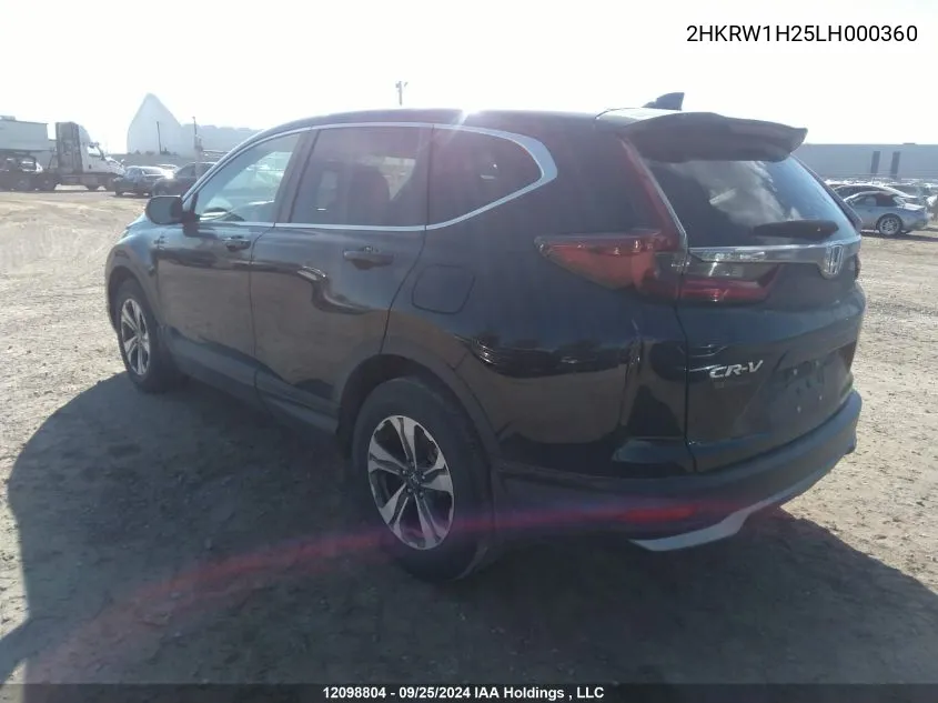 2020 Honda Cr-V VIN: 2HKRW1H25LH000360 Lot: 12098804