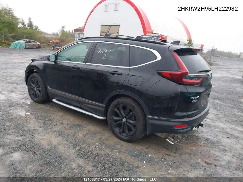 2020 Honda Cr-V Touring VIN: 2HKRW2H95LH222982 Lot: 12108817