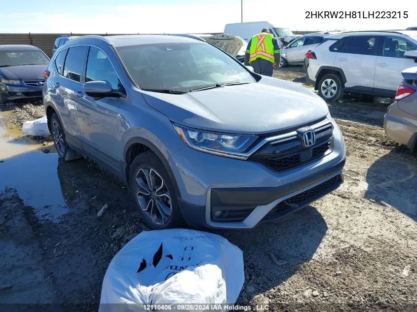 2020 Honda Cr-V Exl VIN: 2HKRW2H81LH223215 Lot: 12110406