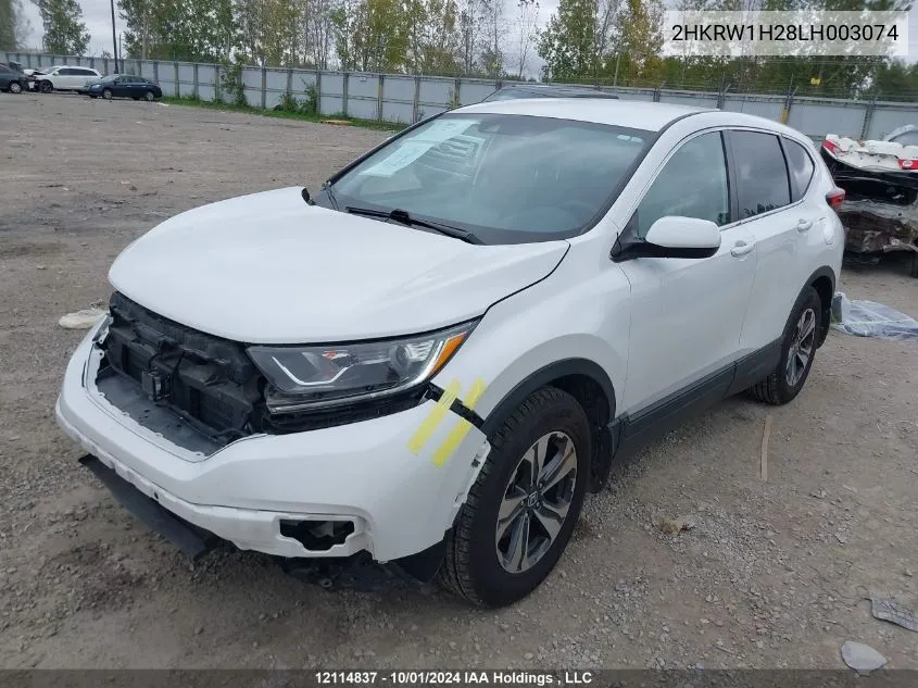 2020 Honda Cr-V VIN: 2HKRW1H28LH003074 Lot: 12114837