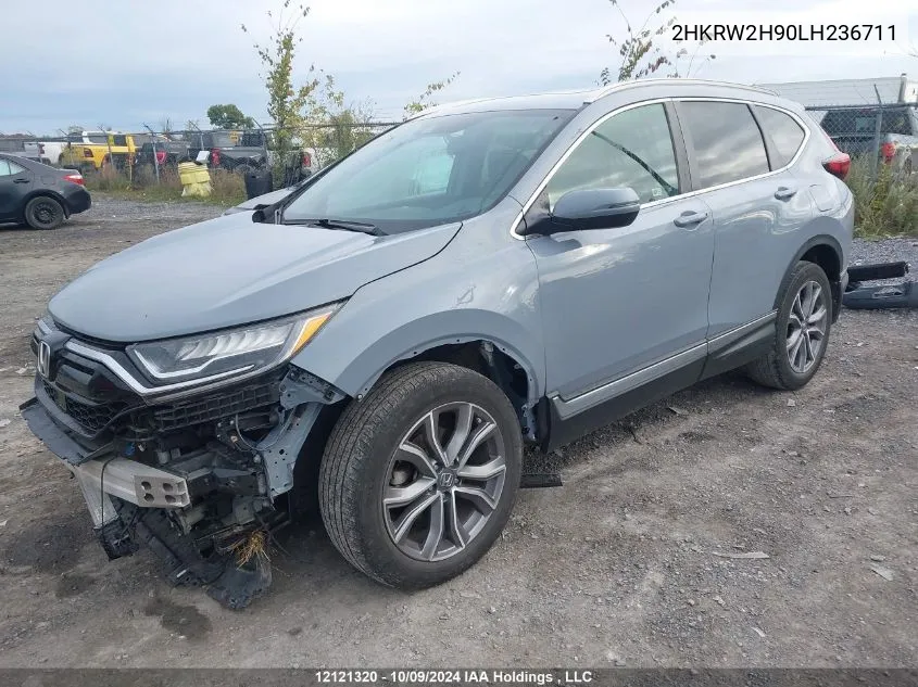 2020 Honda Cr-V VIN: 2HKRW2H90LH236711 Lot: 12121320