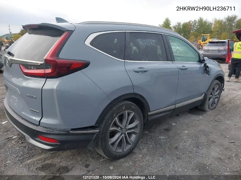 2020 Honda Cr-V VIN: 2HKRW2H90LH236711 Lot: 12121320