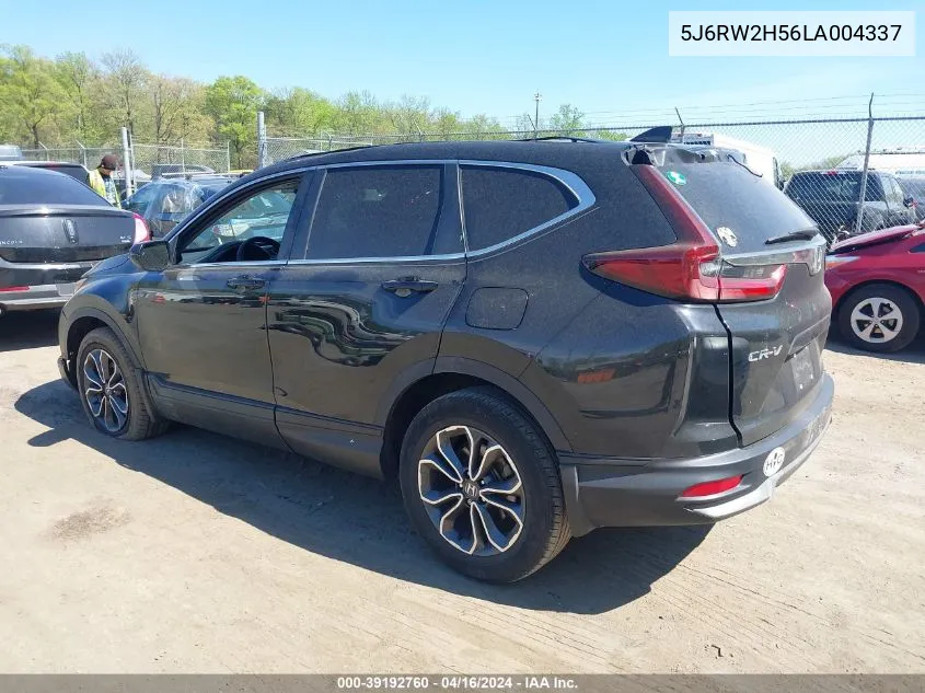 2020 Honda Cr-V Awd Ex VIN: 5J6RW2H56LA004337 Lot: 39192760