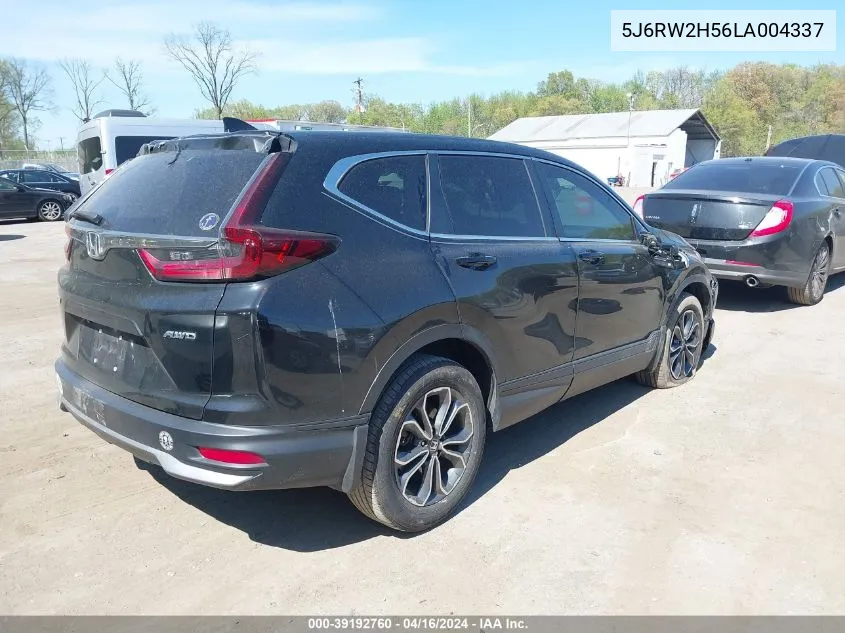 2020 Honda Cr-V Awd Ex VIN: 5J6RW2H56LA004337 Lot: 39192760