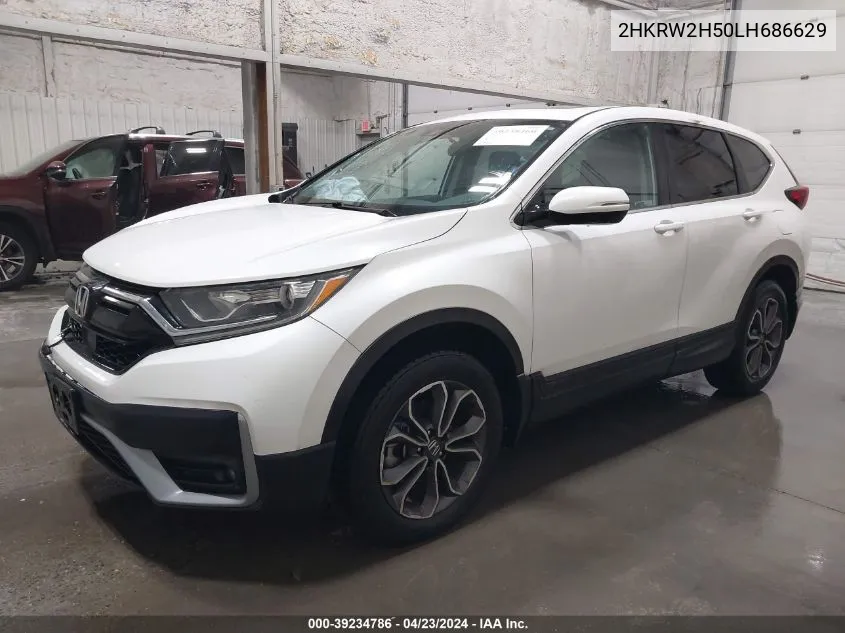 2020 Honda Cr-V Awd Ex VIN: 2HKRW2H50LH686629 Lot: 39234786