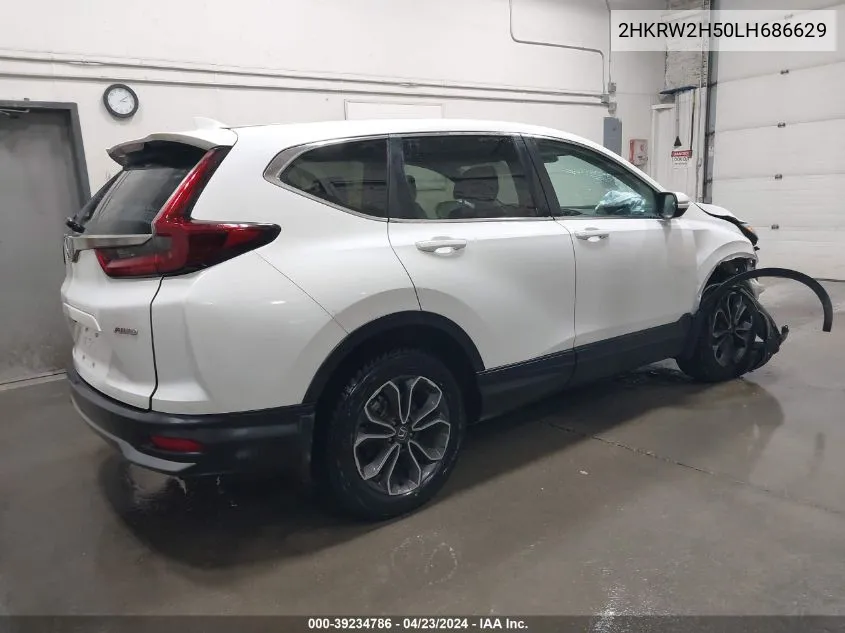 2020 Honda Cr-V Awd Ex VIN: 2HKRW2H50LH686629 Lot: 39234786