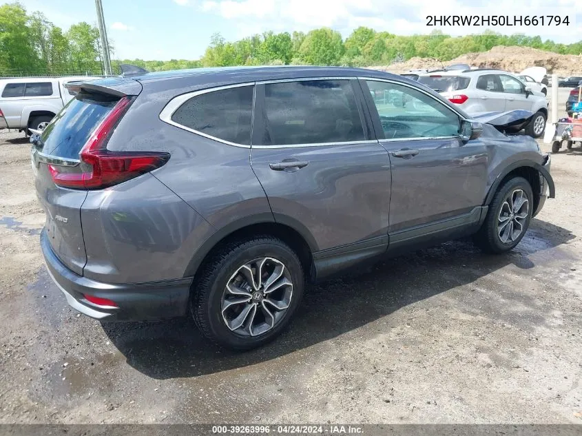 2020 Honda Cr-V Awd Ex VIN: 2HKRW2H50LH661794 Lot: 39263996