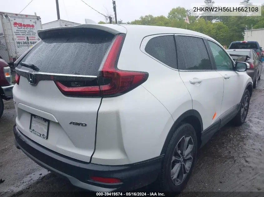 2020 Honda Cr-V Awd Ex VIN: 2HKRW2H56LH662108 Lot: 39419574