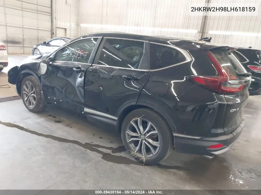 2020 Honda Cr-V Awd Touring VIN: 2HKRW2H98LH618159 Lot: 39430154