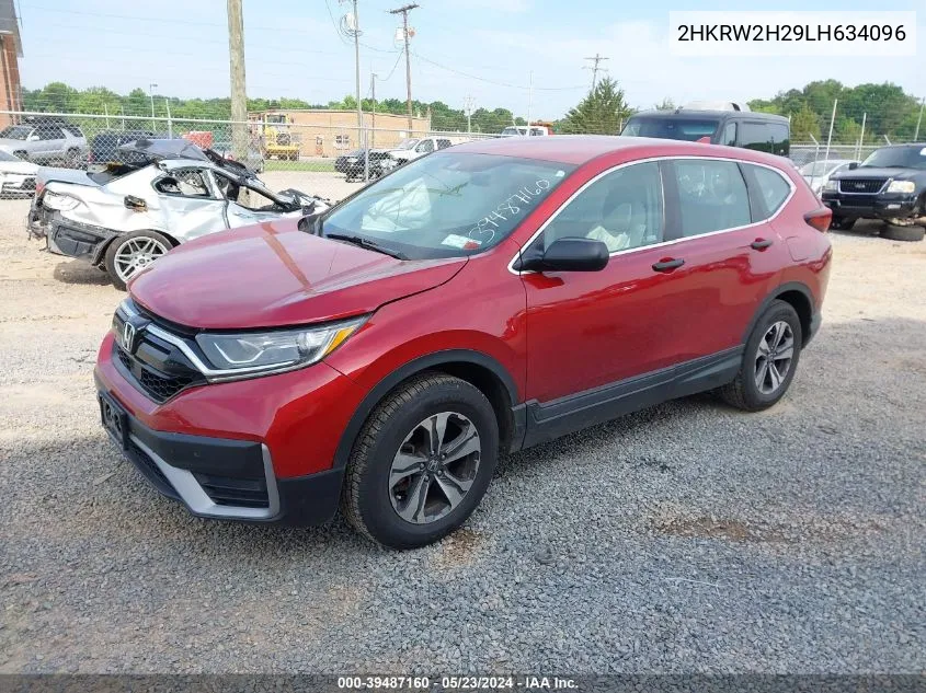 2020 Honda Cr-V Awd Lx VIN: 2HKRW2H29LH634096 Lot: 39487160