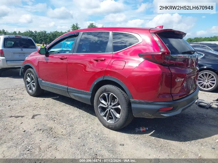 2HKRW2H52LH670948 2020 Honda Cr-V Awd Ex