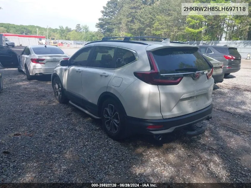 2020 Honda Cr-V Awd Ex-L VIN: 2HKRW2H85LH697118 Lot: 39721120