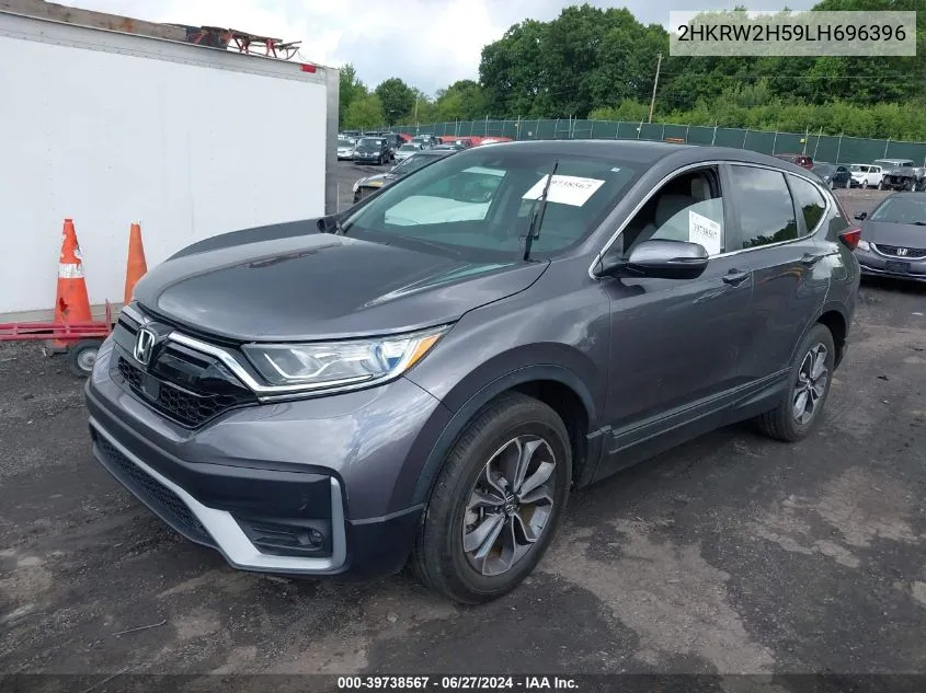 2020 Honda Cr-V Awd Ex VIN: 2HKRW2H59LH696396 Lot: 39738567