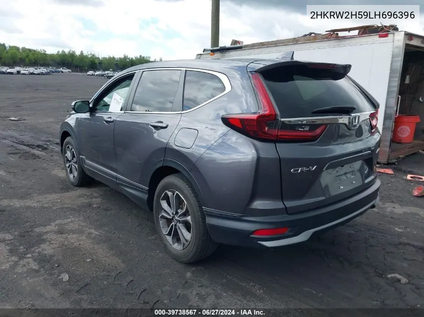 2020 Honda Cr-V Awd Ex VIN: 2HKRW2H59LH696396 Lot: 39738567