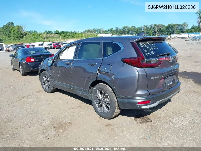 2020 Honda Cr-V Awd Ex-L VIN: 5J6RW2H81LL028236 Lot: 39748521