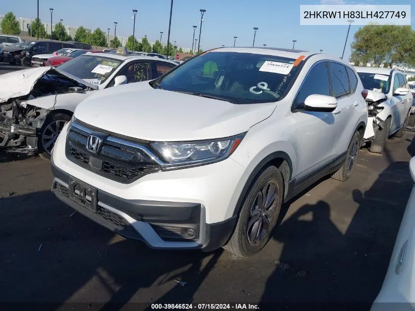 2020 Honda Cr-V 2Wd Ex-L VIN: 2HKRW1H83LH427749 Lot: 39846524