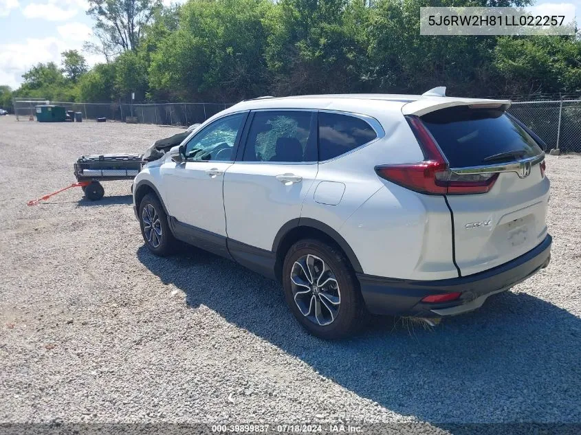 2020 Honda Cr-V Awd Ex-L VIN: 5J6RW2H81LL022257 Lot: 39899837