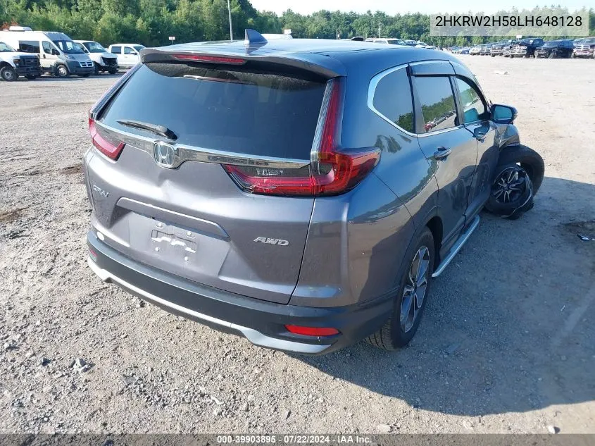 2020 Honda Cr-V Awd Ex VIN: 2HKRW2H58LH648128 Lot: 39903895