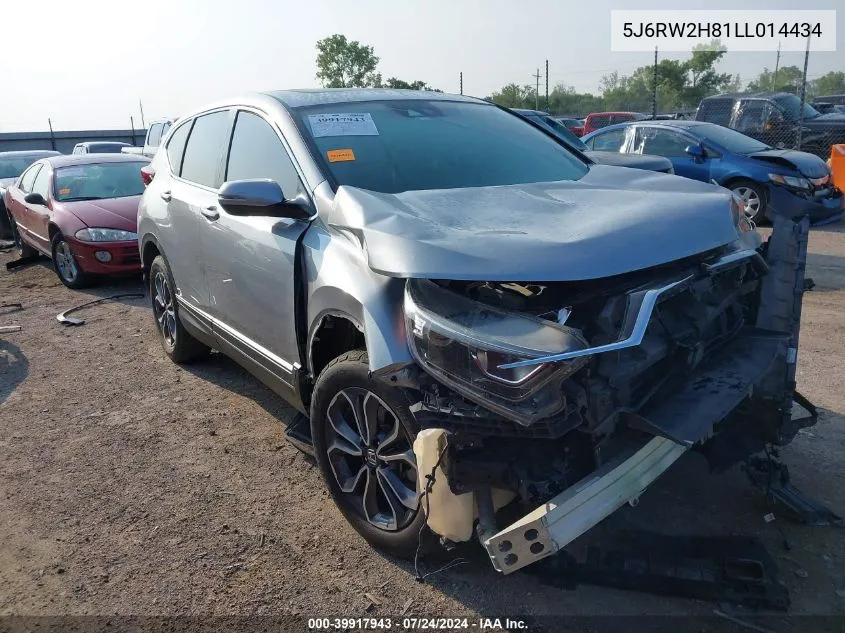 5J6RW2H81LL014434 2020 Honda Cr-V Awd Ex-L