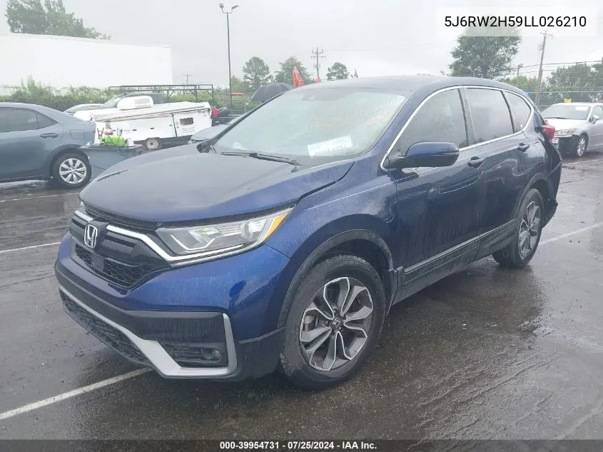 2020 Honda Cr-V Awd Ex VIN: 5J6RW2H59LL026210 Lot: 39954731