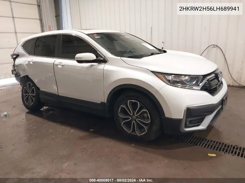 2020 Honda Cr-V Awd Ex VIN: 2HKRW2H56LH689941 Lot: 40009017